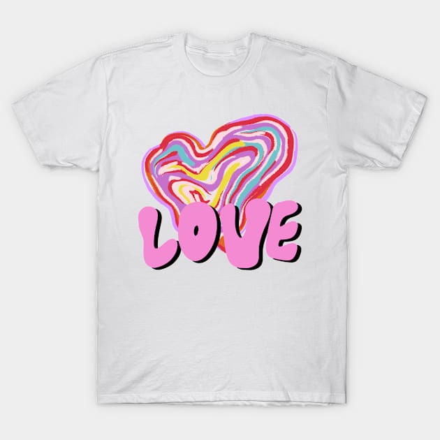 retro love T-Shirt by ithacaplus